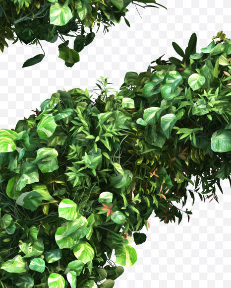 green_plant_lowercase_a from Vertical Garden Font Set 2 on Yellow Images Creative Fonts - S49743