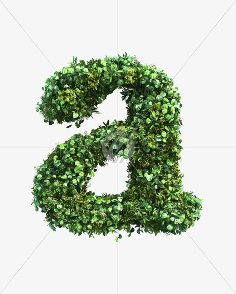 green_plant_lowercase_a from Vertical Garden Font Set 2 on Yellow Images Creative Fonts - S49743