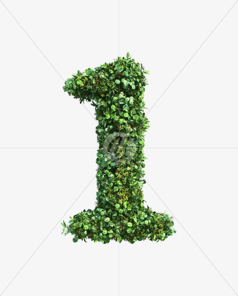 green_plant_01 from Vertical Garden Font Set 2 on Yellow Images Creative Fonts - S49722