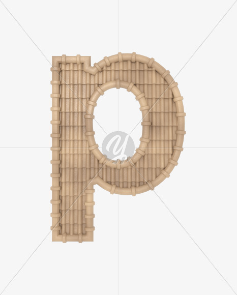 p-lowercase from Roofing fonts on Yellow Images Creative Fonts - S49791