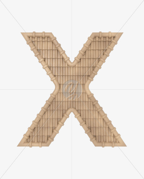 X-uppercase from Roofing fonts on Yellow Images Creative Fonts - S49820