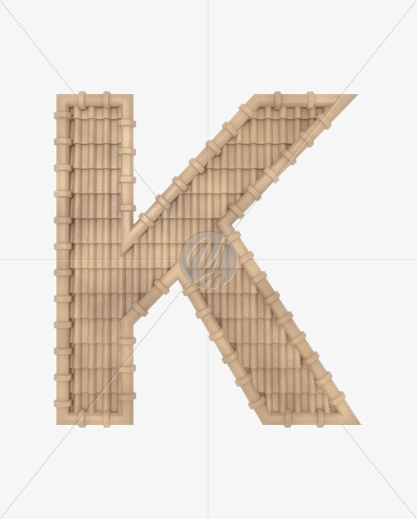 K-uppercase from Roofing fonts on Yellow Images Creative Fonts - S49846