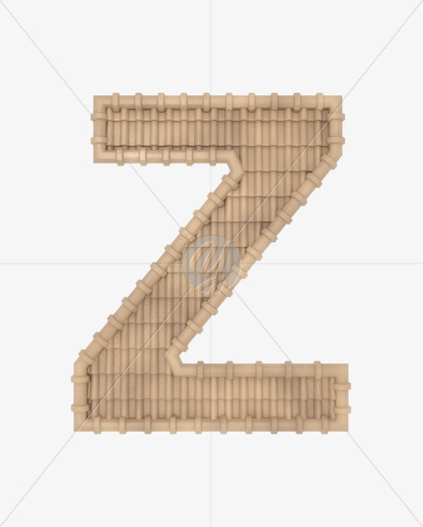 Z-uppercase from Roofing fonts on Yellow Images Creative Fonts - S49824