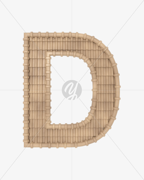 D-uppercase from Roofing fonts on Yellow Images Creative Fonts - S49832