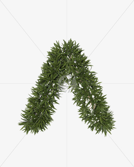 ^ from Sharp pointed shrub alphabet on Yellow Images Creative Fonts - S49934