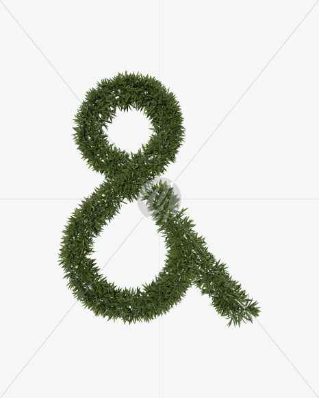 & from Sharp pointed shrub alphabet on Yellow Images Creative Fonts - S49938