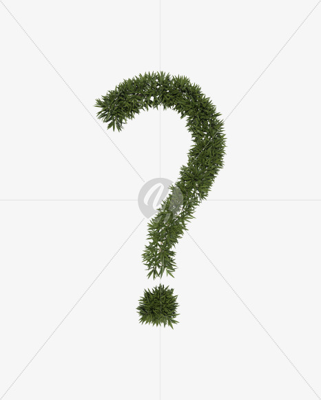 ? from Sharp pointed shrub alphabet on Yellow Images Creative Fonts - S49943