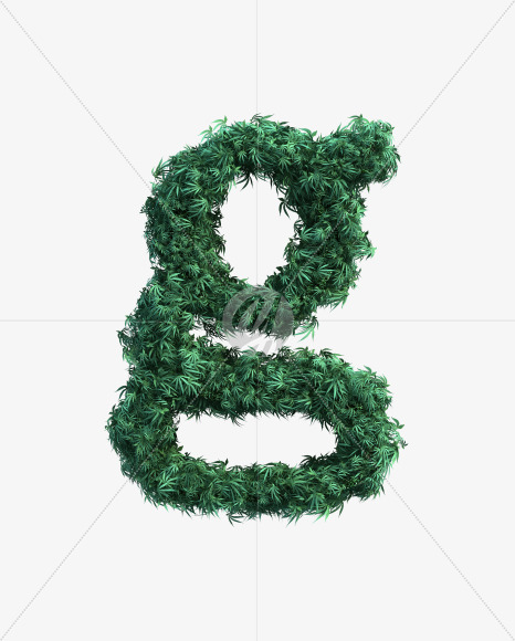 g lowercase from Cannabis Font Set 2 on Yellow Images Creative Fonts - S50004