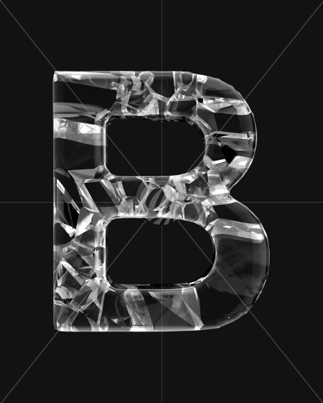 Letter B from Fracture alphabet on Yellow Images Creative Fonts - S50040