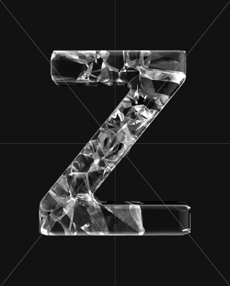 Letter Z from Fracture alphabet on Yellow Images Creative Fonts - S50064