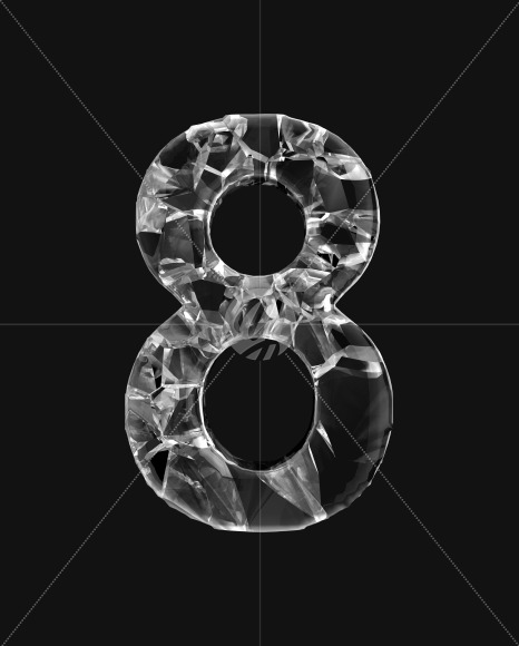 8 from Fracture alphabet on Yellow Images Creative Fonts - S50072