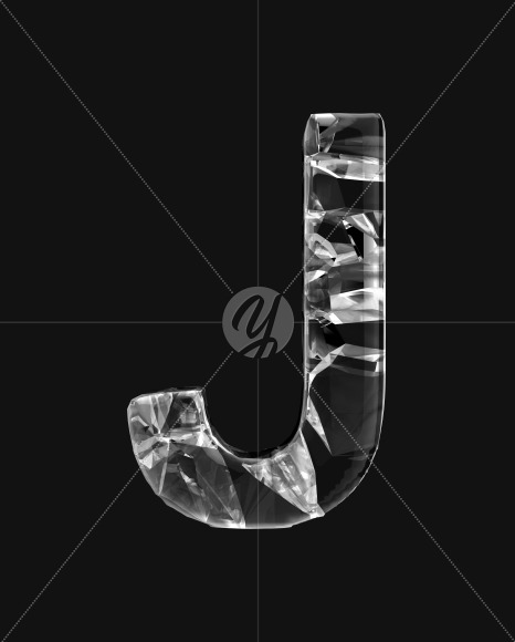 Letter J from Fracture alphabet on Yellow Images Creative Fonts - S50048