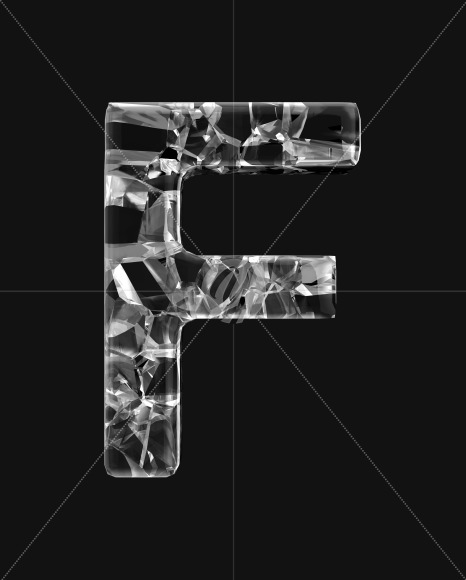 Letter F from Fracture alphabet on Yellow Images Creative Fonts - S50044