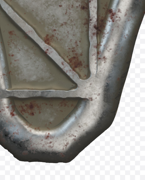 Letter W from Metal door alphabet on Yellow Images Creative Fonts - S50302