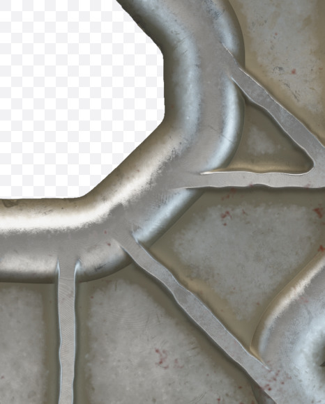 Letter B from Metal door alphabet on Yellow Images Creative Fonts - S50281