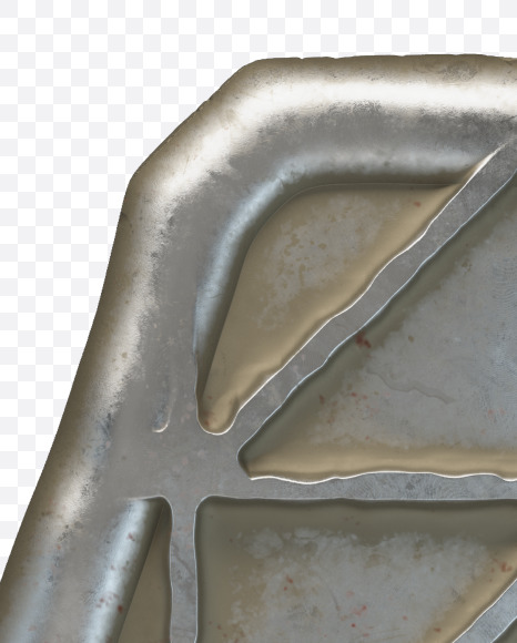 Letter M from Metal door alphabet on Yellow Images Creative Fonts - S50292