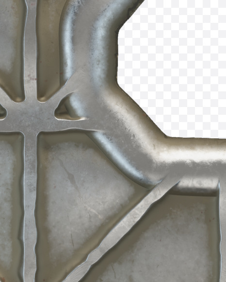 9 from Metal door alphabet on Yellow Images Creative Fonts - S50314