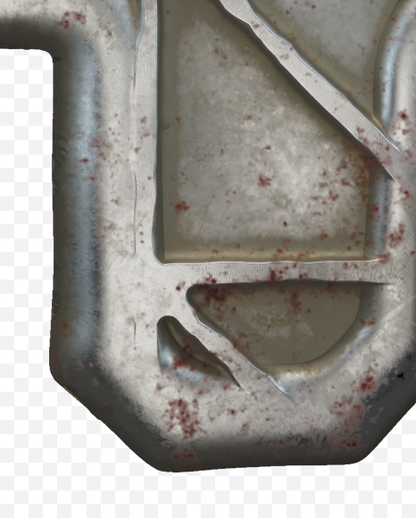 4 from Metal door alphabet on Yellow Images Creative Fonts - S50309