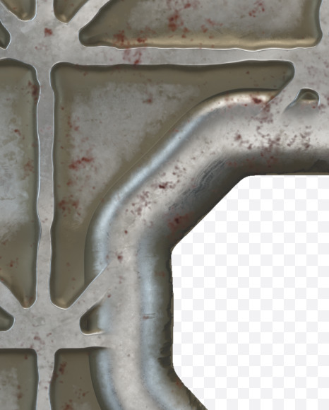 8 from Metal door alphabet on Yellow Images Creative Fonts - S50313