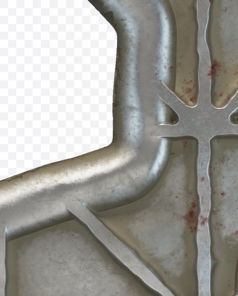 3 from Metal door alphabet on Yellow Images Creative Fonts - S50308