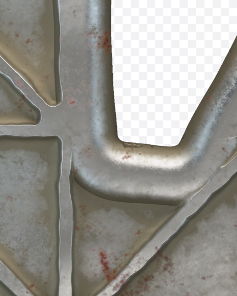 Letter K from Metal door alphabet on Yellow Images Creative Fonts - S50290