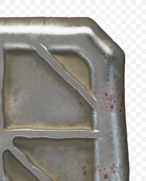 1 from Metal door alphabet on Yellow Images Creative Fonts - S50306