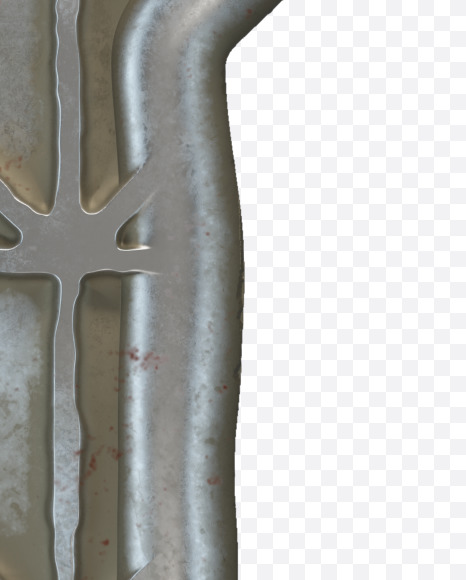 Letter A from Metal door alphabet on Yellow Images Creative Fonts - S50280