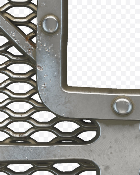 Letter H from Metal Gate alphabet on Yellow Images Creative Fonts - S50483