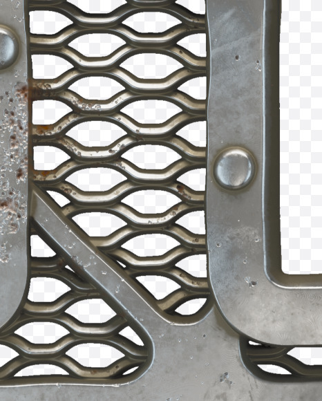 dashcoin from Metal Gate alphabet on Yellow Images Creative Fonts - S50527