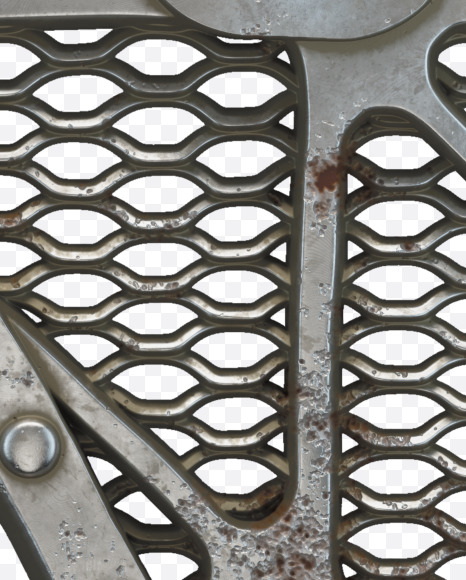 Letter N from Metal Gate alphabet on Yellow Images Creative Fonts - S50489
