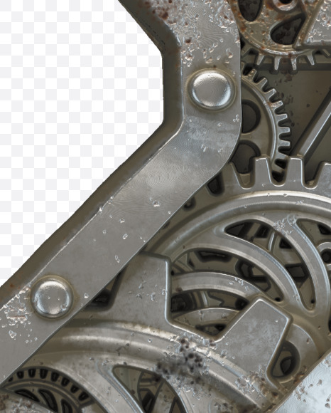 ? from Clockwork Gear alphabet on Yellow Images Creative Fonts - S50578