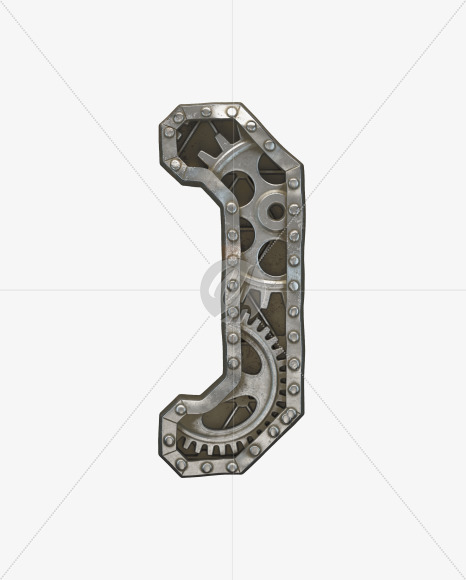 ) from Steampunk Gear alphabet on Yellow Images Creative Fonts - S50670