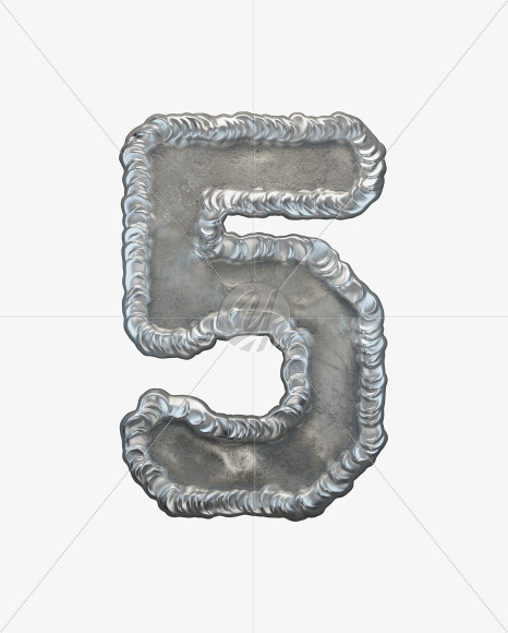 5 from Welding alphabet on Yellow Images Creative Fonts - S50702