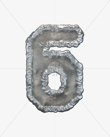 6 from Welding alphabet on Yellow Images Creative Fonts - S50703