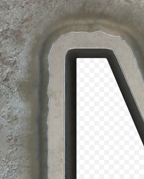 Letter K from Old Metal Plate alphabet on Yellow Images Creative Fonts - S50748