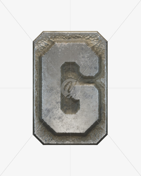 Letter G from Battle Shield alphabet on Yellow Images Creative Fonts - S50809