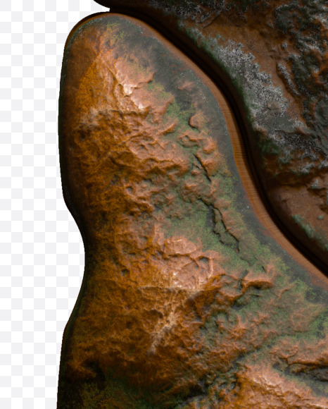 Letter M from Copper Stone alphabet on Yellow Images Creative Fonts - S50957