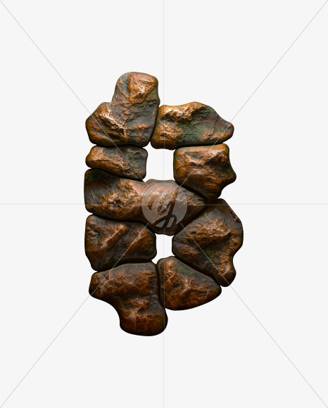 bitcoin from Copper Stone alphabet on Yellow Images Creative Fonts - S51000