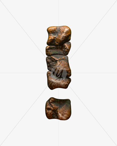 ! from Copper Stone alphabet on Yellow Images Creative Fonts - S50981