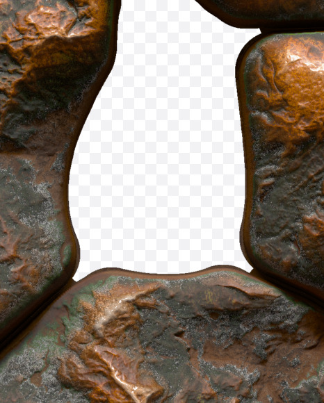 8 from Copper Stone alphabet on Yellow Images Creative Fonts - S50978
