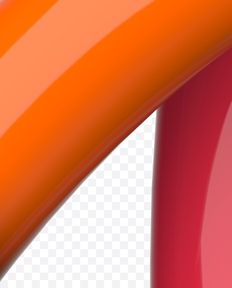 Letter M from Glossy Colored Plastic Font on Yellow Images Creative Fonts - S51022