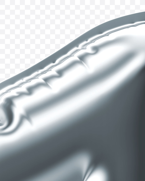 1 from Silver Foil Balloons Font on Yellow Images Creative Fonts - S51136