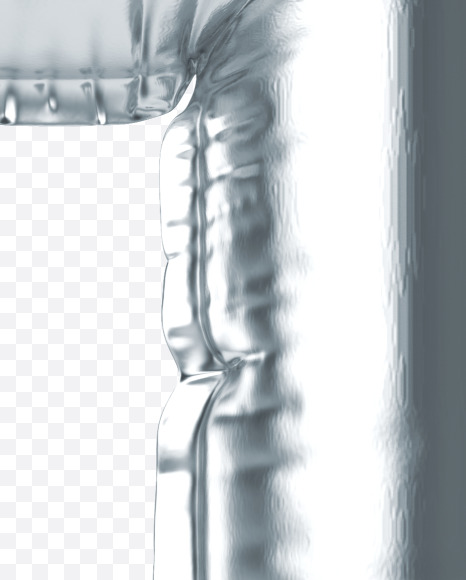 Letter T from Silver Foil Balloons Font on Yellow Images Creative Fonts - S51163