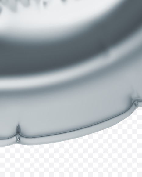 Letter U from Silver Foil Balloons Font on Yellow Images Creative Fonts - S51164