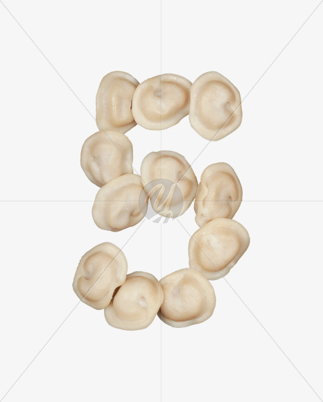 5 from Pelmeni alphabet on Yellow Images Creative Fonts - S51218