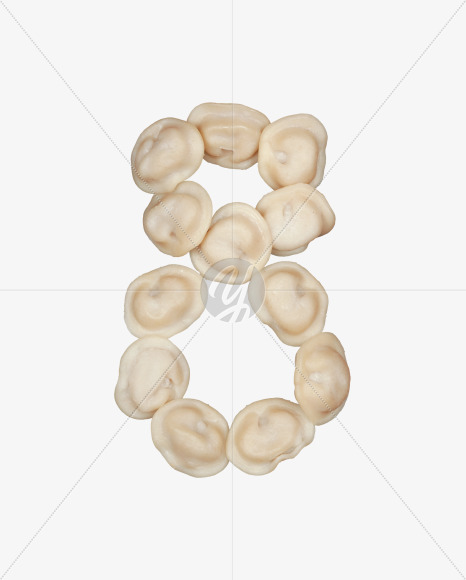 8 from Pelmeni alphabet on Yellow Images Creative Fonts - S51221