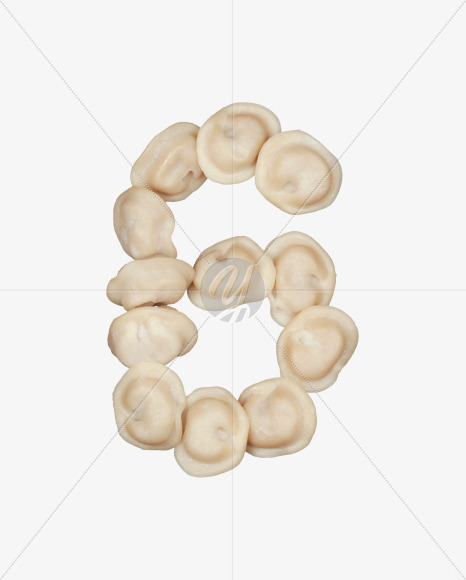 6 from Pelmeni alphabet on Yellow Images Creative Fonts - S51219