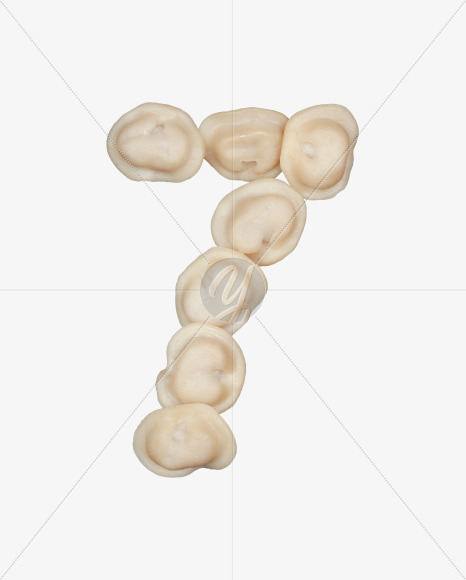 7 from Pelmeni alphabet on Yellow Images Creative Fonts - S51220