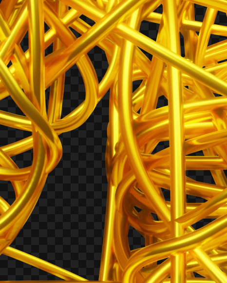 4 from Bended Golden Wire Font Set. on Yellow Images Creative Fonts - S51276