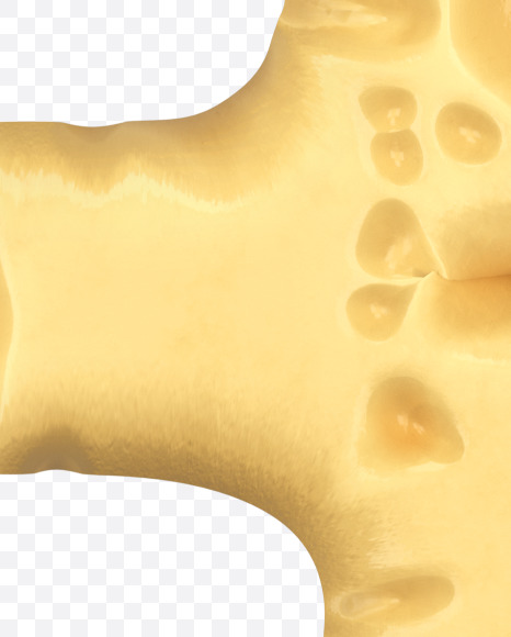 3 from Swiss Cheese 3D Lettering on Yellow Images Creative Fonts - S51341